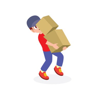 Paketleri Dengelemeye Çalışan Aşırı Yüklenmiş Kurye