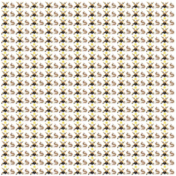 Örümcek, kırkayak ve arkaplan olarak meyve