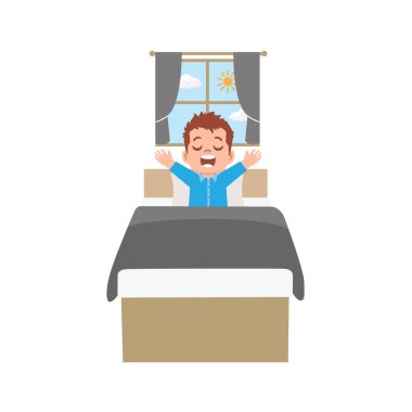 Delikanlı sabah uyanıyor.