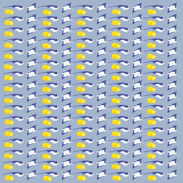 Arkaplanı yıldız meyvesi olan vatoz.