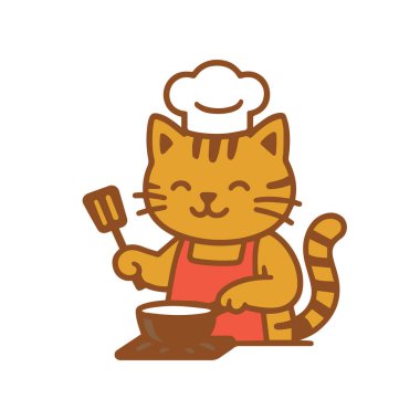 Sevimli Çizgi film Şefi Kedi Aşçılığı