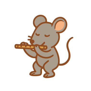 Flüt Çalan Şirin Çizgi Fare