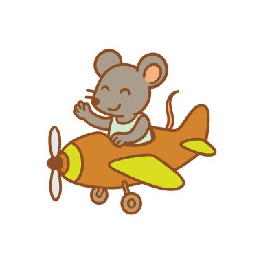 Çizgi Fare Oyuncak Uçak Uçuruyor