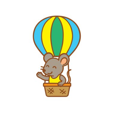 Sıcak Hava Balonunda Şirin Fare