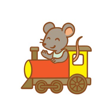 Oyuncak Trene Binen Şirin Fare