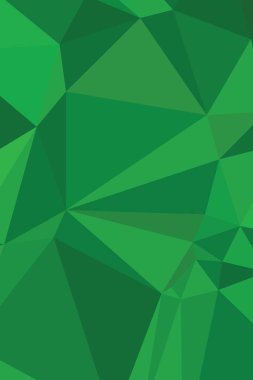 Zümrüt Yeşilde Soyut Geometrik Bileşim