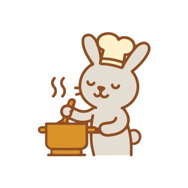 Çizgi film Tavşan Şefi Tencerede Yemek Pişiriyor