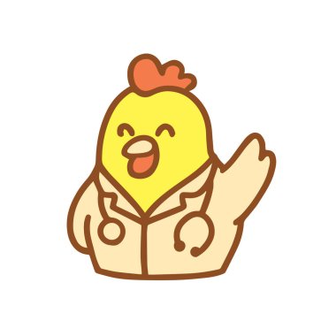 Stetoskoplu Mutlu Tavuk Doktor