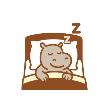 Tatlı Çizgi Film Suaygırı Yatakta Uyuyor