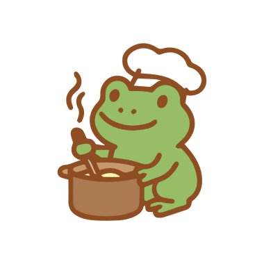 Şirin Kurbağa Aşçı Tencerede Pişiyor