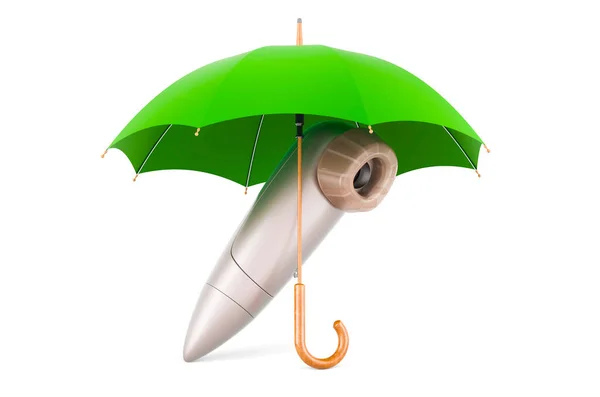 Şemsiye Altında Klitoral Pompa Beyaz Arkaplanda Görüntüleme — Stok fotoğraf