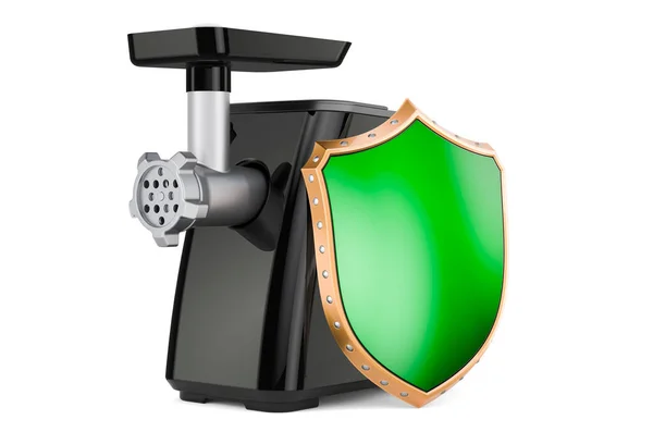 Meat Grinder Shield Rendering Isolated White Background — Stock Photo, Image