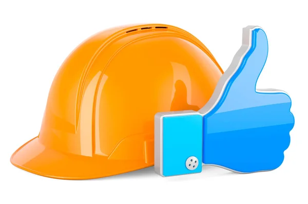 Construction Orange Hard Hat Icon Rendering Isolated White Background — Stock Fotó