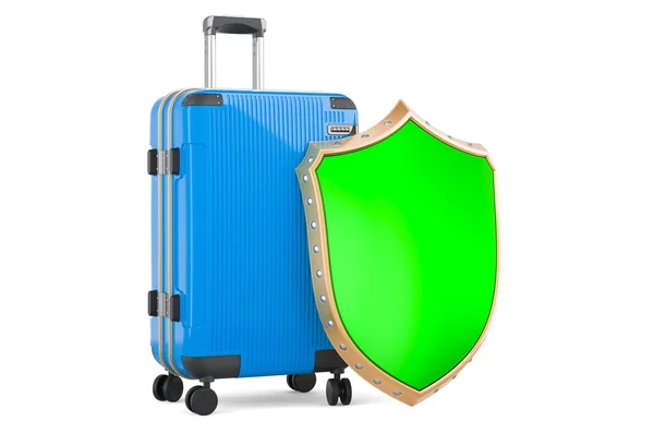 Luggage Shield Rendering Isolated White Background — Zdjęcie stockowe