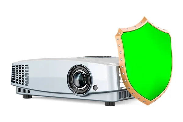 Projector Shield Rendering Isolated White Background — Stock Photo, Image