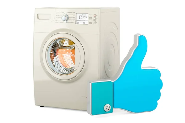 Washing Machine Icon Rendering Isolated White Background — Stock Photo, Image