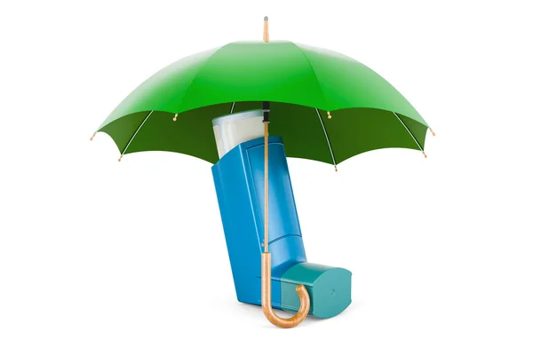 Metered Dose Inhaler Mdi Umbrella Rendering Isolated White Background — Stock Photo, Image
