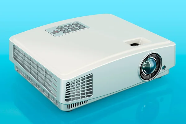 Projector Rendering Blue Backgroun — Stock Photo, Image