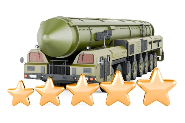 Scud Missile Mobile Short Range Ballistic Missile System Five Golden — Stock Photo, Image