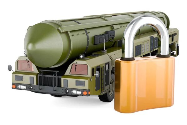 Scud Missile Mobile Short Range Ballistic Missile System Padlock Rendering — Stock Photo, Image