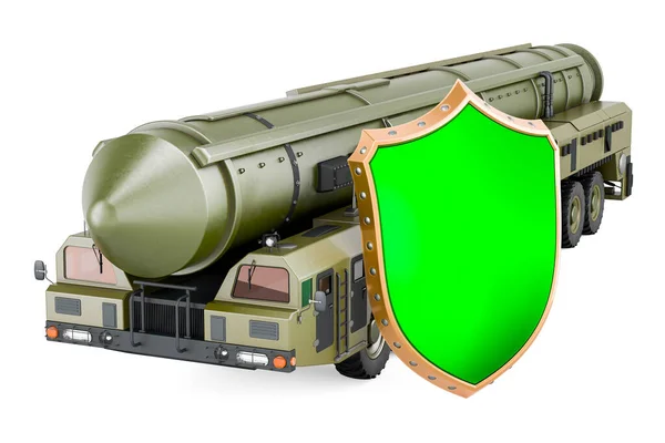Scud Missile Mobile Short Range Ballistic Missile System Shield Rendering — Stock Photo, Image
