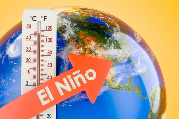 Heat Wave Evropě Koncept Vykreslování Oranžovém Pozadí — Stock fotografie
