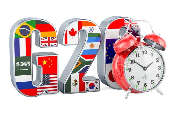 Summit G20 Alarm Clock Rendering Isolated White Background — Stock Photo, Image
