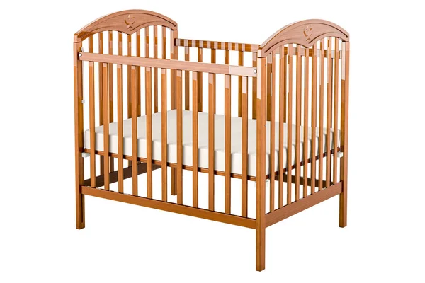 Infant Bed Baby Crib Rendering Isolated White Background — Stock Photo, Image