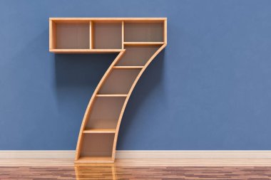 7 numara iç kısımda kitaplık olarak, 3 boyutlu görüntüleme