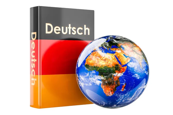 German Language Textbook Earth Globe International Lessons Courses German Language — Stock Photo, Image