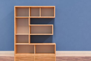 E harfi, içteki kitaplık olarak, 3B görüntüleme