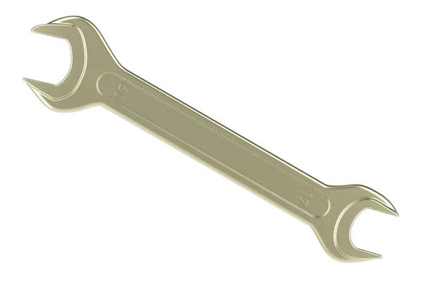 Ngiliz Anahtarı Ngiliz Anahtarı Üst Görünüm Beyaz Arkaplanda Boyutlu Görüntüleme — Stok fotoğraf