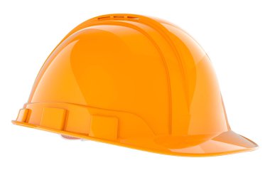 Turuncu başlık. Beyaz arkaplanda 3B görüntüleme izole edildi