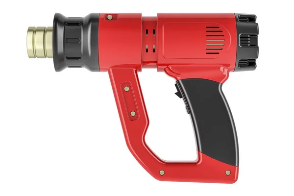 Pistola Calor Color Rojo Representación Aislada Sobre Fondo Blanco —  Fotos de Stock