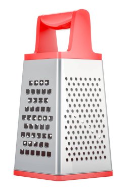 Mutfak Grater, 3D görüntüleme beyaz arkaplanda izole edildi