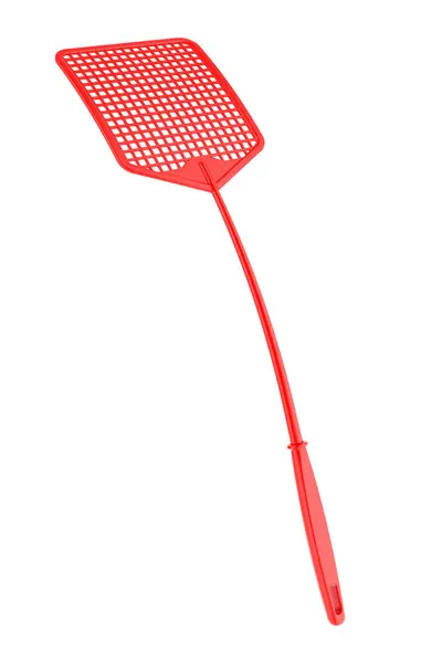 Red Fly Swatter Renderização Isolada Backgroun Branco — Fotografia de Stock
