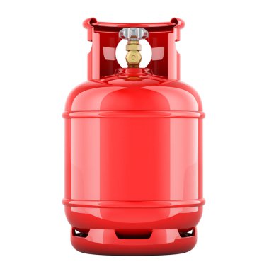 Propan silindir sıkıştırılmış gaz, beyaz arka plan üzerinde izole 3d render ile