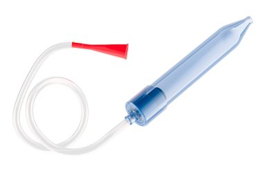 Bebek Burun Aspiratörü, beyaz arkaplanda 3 boyutlu görüntüleme