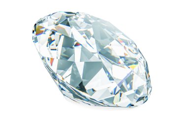 Elmas, beyaz arka plan üzerinde izole 3d render