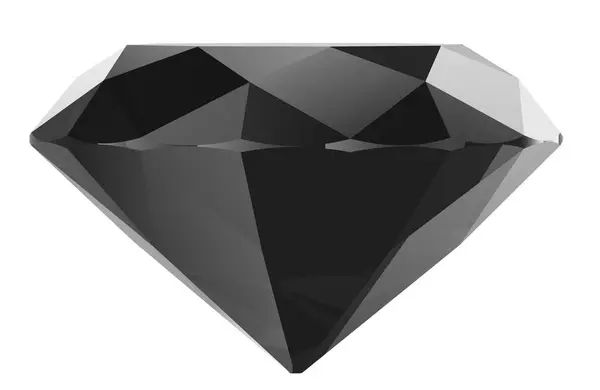Diamant Noir Rendu Isolé Sur Fond Blanc Images De Stock Libres De Droits