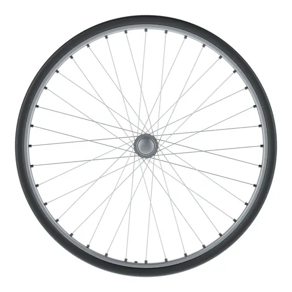 stock image Wire-spoked wheel, 3D rendering isolated on white background