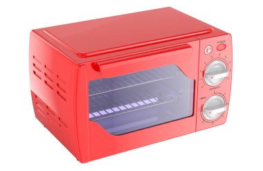 Kırmızı ultraviyole sterilizatör dolabı, beyaz arkaplanda 3 boyutlu görüntüleme