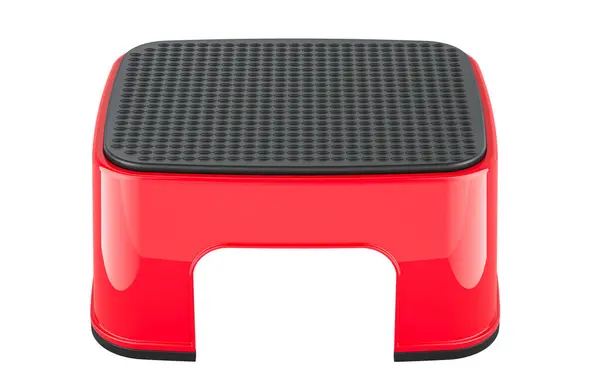 stock image Red Toddler Step Stool for Toilet Potty Training or for Bathroom Sink. 3D rendering isolated on white background