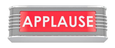 APPLAUSE İşaret Işıkkutusu, beyaz arkaplan üzerinde üç boyutlu görüntüleme