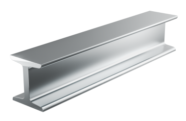 I-ışını ya da H şeklinde, yuvarlanmış çelik kiriş, çift T. 3D izole edilmiş şeffaf arka plan