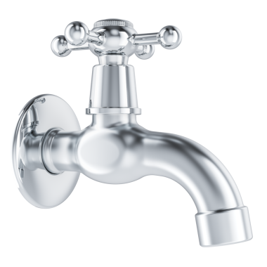 Su musluğu, 3D görüntüleme şeffaf arkaplan üzerinde izole