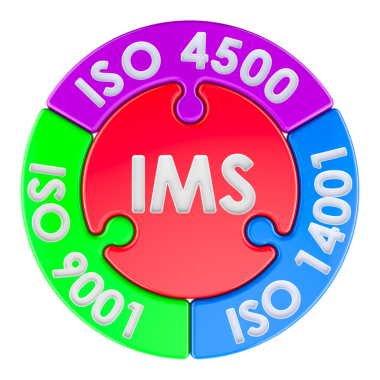 Birleşik Yönetim Sistemleri IMS, konsept. Şeffaf arkaplanda 3B görüntüleme izole edildi