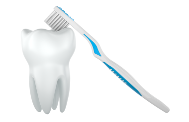 Diş fırçası ve diş fırçası, şeffaf arkaplanda 3 boyutlu görüntüleme