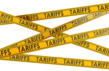 Sarı Gümrük Kasetleri. Şeffaf arkaplanda 3B görüntüleme izole edildi