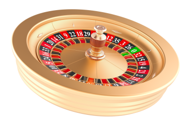 Altın Kumarhane Ruleti, 3D görünümü şeffaf arkaplanda izole edildi